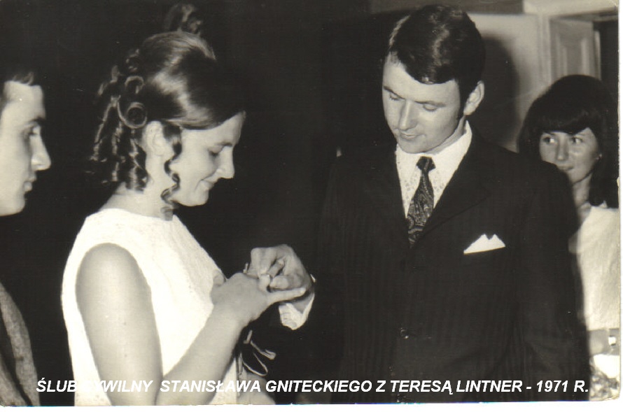 Stanislaw Gnitecki Teresa Lintner slub 1971.jpg